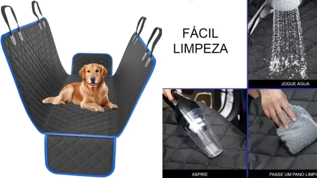 Transportes para Pets Mais Vendidos em 2025 -Review Completo e Guias de Compra 11 Capa Pet Impermeável para Carro 4 em 1 com Cinto de Segurança - Transportes para Pets