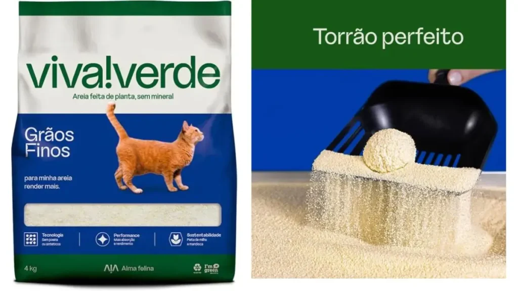 Areia Sanitária Pipicat Classic 12kg vs Viva Verde Biodegradável 4kg - Qual a Melhor Areia para seu Felino em 2026? 3 Viva Verde Areia Higiênica Biodegradável para Gatos Grãos Finos 4kg
